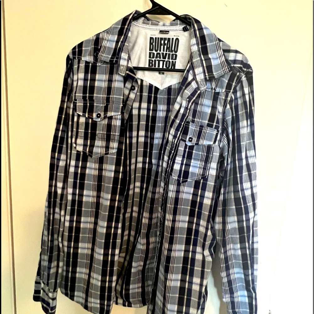 Buffalo collar shirt long sleeve size medium
